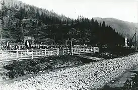 Intrarea în parcela II a Regimentului 10 de Infanterie din Miskolc