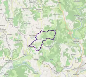 Poziția localității Végennes