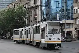 Vagonul 039 (tip V3A-93) pe linia 21 pe Calea Moșilor, București, 20 mai 2020