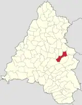 Localizare în cadrul județului