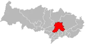 Poziția localității Cantonul Domont