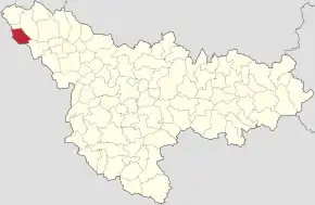 Poziția localității Valcani