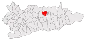 Amplasarea în cadrul județului