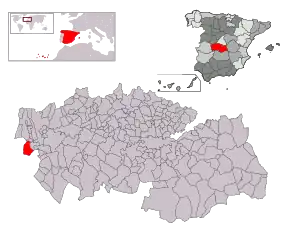 Poziția localității Valdeverdeja