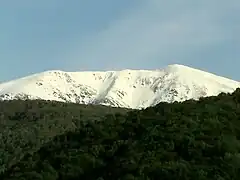 Vârful Suru văzut de pe Valea Lupului.