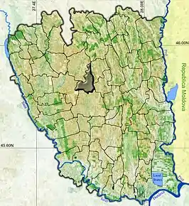 Amplasarea în cadrul județului



		
Localizarea comunei pe harta României