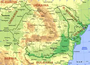 Hartă cu Calea ferată Valea Vișeului–Borșa