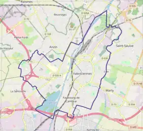 Poziția localității Valenciennes