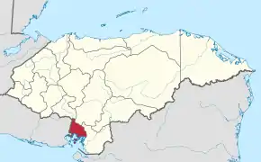 Poziția regiunii Departamentul Valle