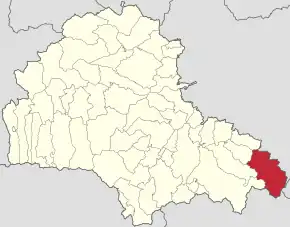 Localizare în cadrul județului