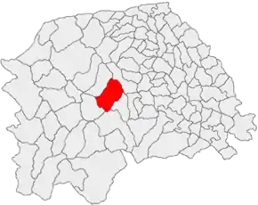 Amplasarea în cadrul județului