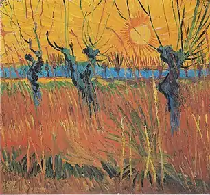 Sălcii la apus de Van Gogh, 1888