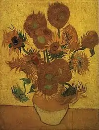 Vază cu cincisprezece flori (Arles, ianuarie, 1889). Muzeul Van Gogh, Amsterdam, Olanda.