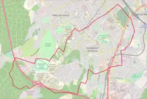 Poziția localității Vandœuvre-lès-Nancy