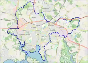 Poziția localității Vannes