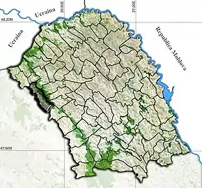 Amplasarea în cadrul județului