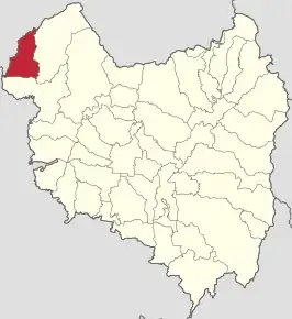 Amplasarea în cadrul județului