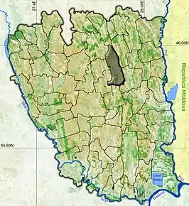 Amplasarea în cadrul județului



		
Localizarea comunei pe harta României