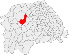 Amplasarea în cadrul județului