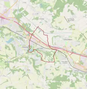 Poziția localității Vaulx-Milieu