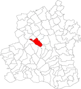 Amplasarea în cadrul județului