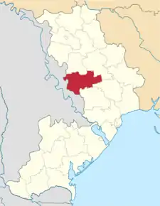 Poziția localității Raionul Velîka Mîhailivka