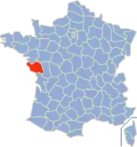 Poziția regiunii Vendée