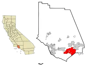 Location in Ventura County and the state of California