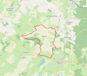 Poziția localității Vereaux