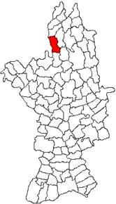 Amplasarea în cadrul județului