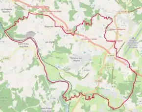 Poziția localității Verneuil-sur-Vienne