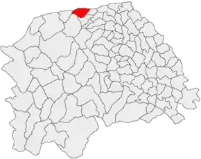 Poziția în cadrul județului Suceava