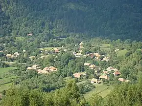 Vedere de sus a localității