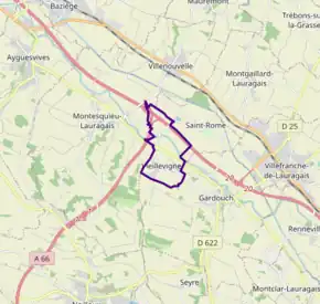 Poziția localității Vieillevigne