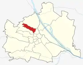 Poziția localității Währing