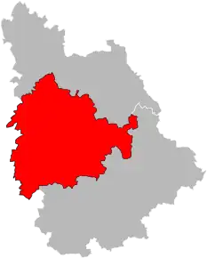 Arondismentul Poitiers în cadrul departamentului Vienne