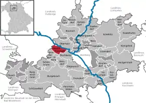 Poziția localității Viereth-Trunstadt