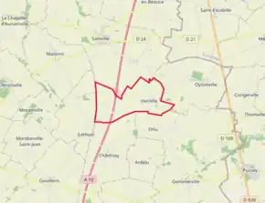 Poziția localității Vierville