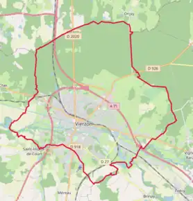 Poziția localității Vierzon