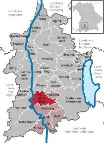 Poziția localității Vilgertshofen