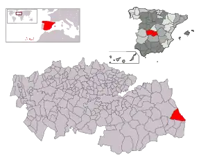 Poziția localității Villanueva de Alcardete