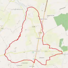 Poziția localității Villebaudon