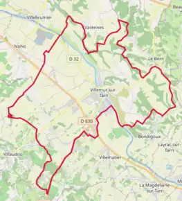 Poziția localității Villemur-sur-Tarn