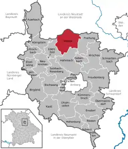 Poziția localității Vilseck