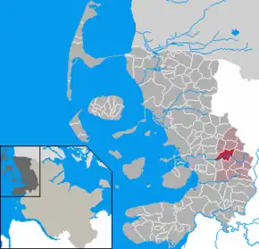 Poziția  Viöl pe harta districtului Nordfriesland
