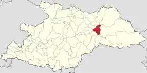 Localizarea comunei în cadrul județului