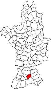 Amplasarea în cadrul județului