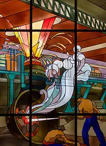 Geam pentru un birou al unui combinat siderurgic de Louis Majorelle (1928)