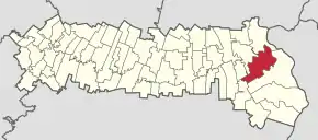 Amplasarea în cadrul județului