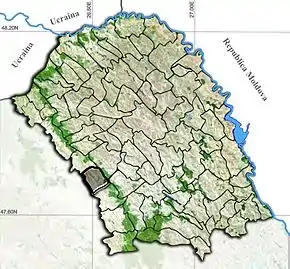 Amplasarea în cadrul județului